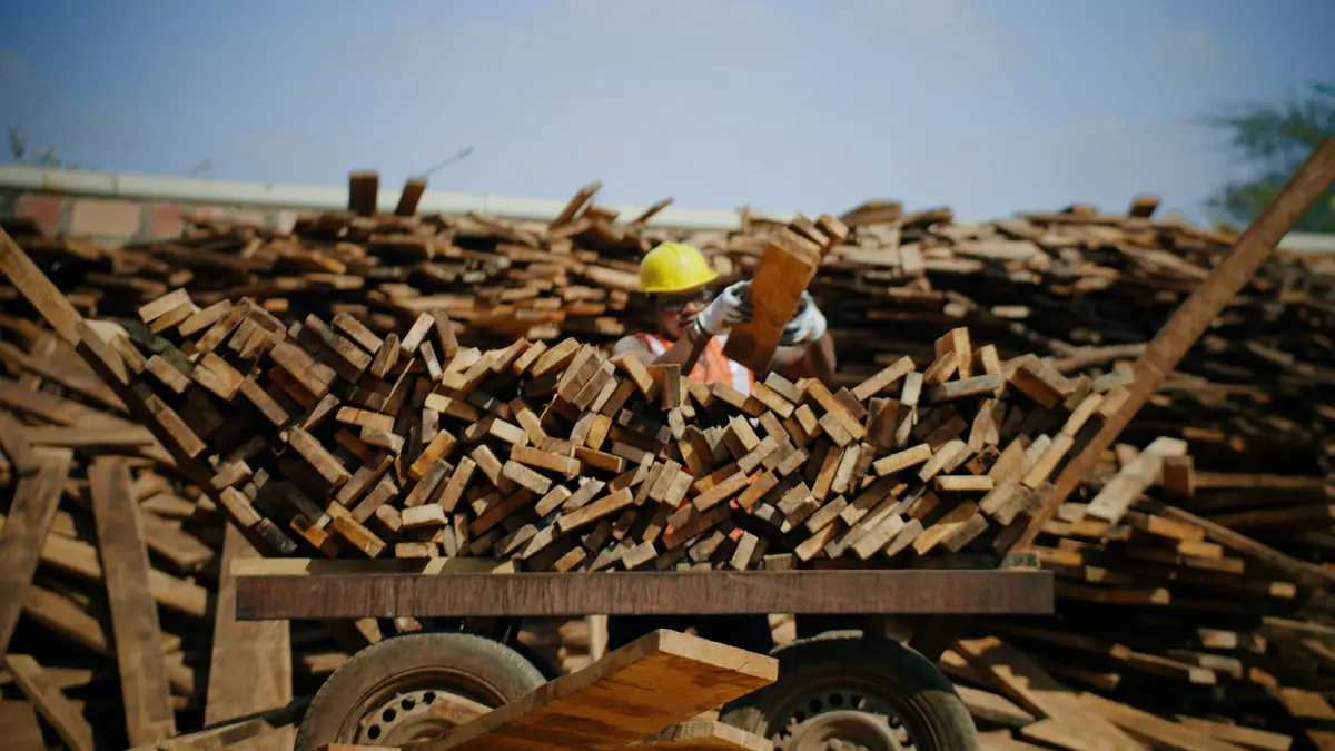 Timber export packaging at RK Wood Industries